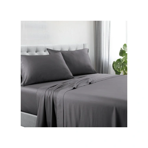 1200tc hotel quality cotton rich sheet set double charcoal