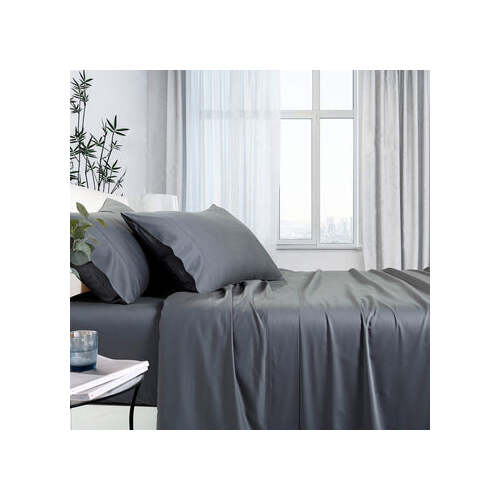 1000tc bamboo cotton sheet set queen charcoal