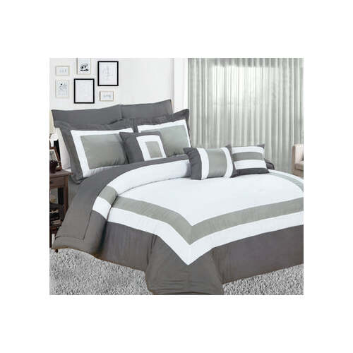 10 piece comforter and sheets set king charcoal