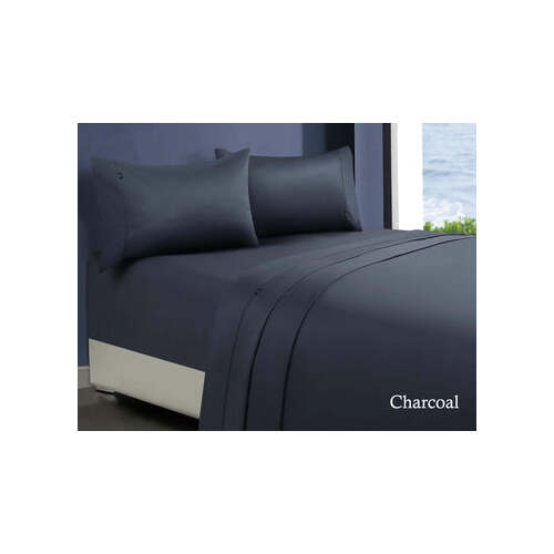 1000tc egyptian cotton sheet set 1 queen charcoal