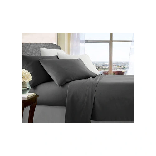 ultra soft microfibre sheet set king single charcoal
