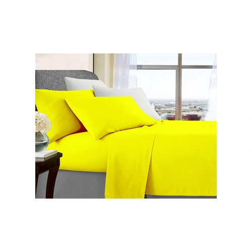 ultra soft microfibre sheet set king single yellow