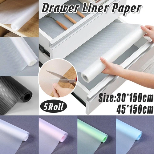 5 Roll EVA Anti Moisture Drawer Mat Cabinet Pad Kitchen Dustproof Placemat - Pink Diamond-30*150cm