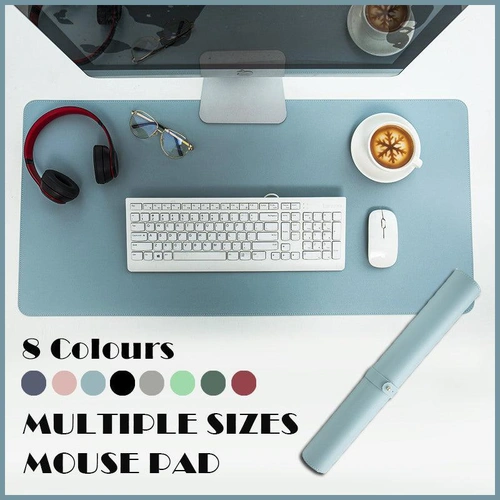 Large Leather Gaming Mouse Pad Waterproof Desk Keyboard Mat 120 x 60cm - Light Green