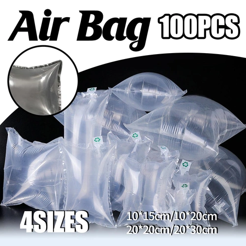 100pcs Inflatable Air Column Bag Bubble Wrap Cushion Packaging Buffer Filling - 20x20cm