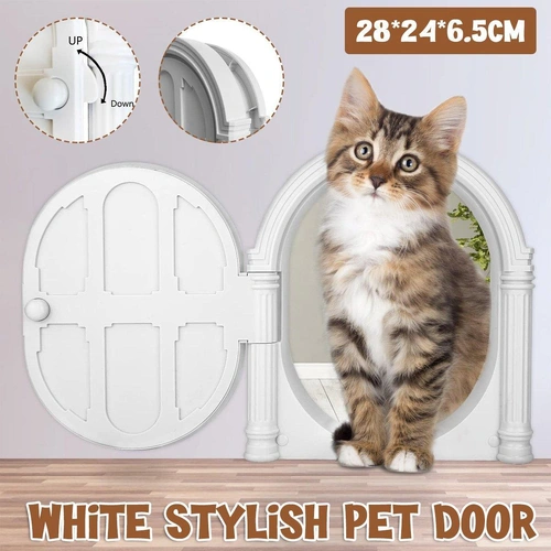 Controllable Cat Dog Door Flap for Pet House Adjustable Entry Exit Pet Door