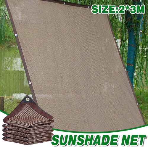 Breathable Sun Shade Sail Canopy Cover Curved Edge Patio Awning Outdoor Brown
