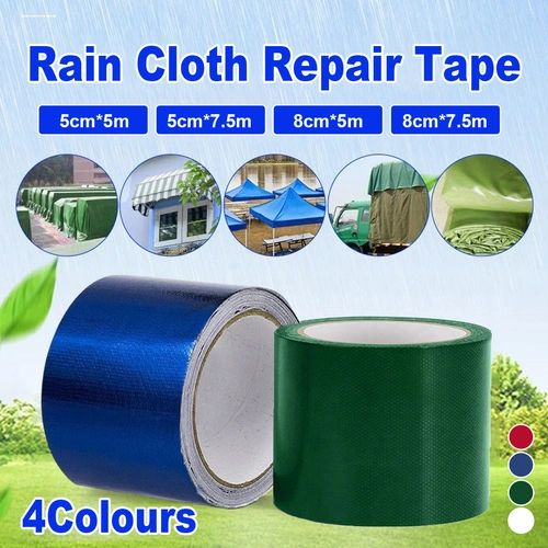 High Adhesive Tarpaulin Repair Tape Tent Awning Fix Patch Waterproof Universal - Green - 8cm x 5m