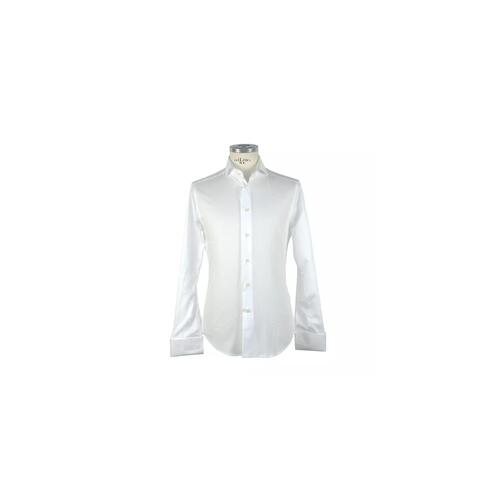 Cotton Ceremony Shirt with French Collar and Button Closure 40 IT Men