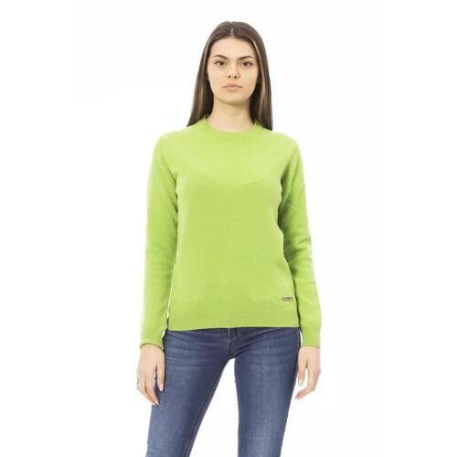 Baldinini Long Sleeve Crewneck Sweater with Monogram Detail S Women