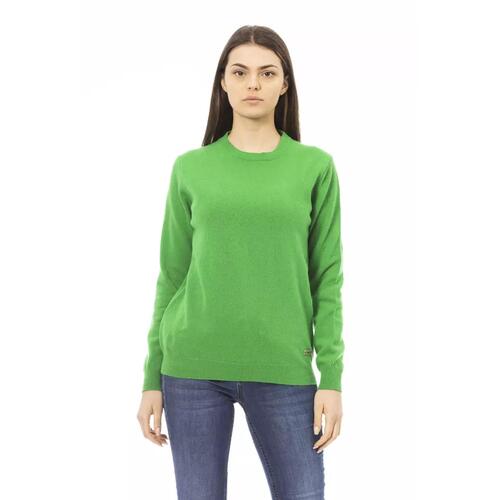 Baldinini Monogram Long Sleeve Crewneck Sweater M Women