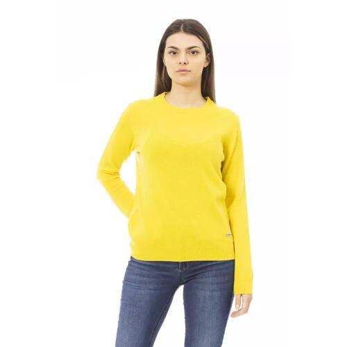 Baldinini Monogram Long Sleeve Crewneck Sweater S Women