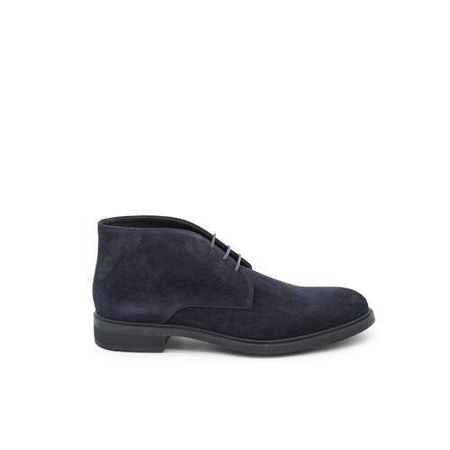 Hugo Boss Men's Dark Blue Calfskin Ankle Boot in Dark blue - 8 UK