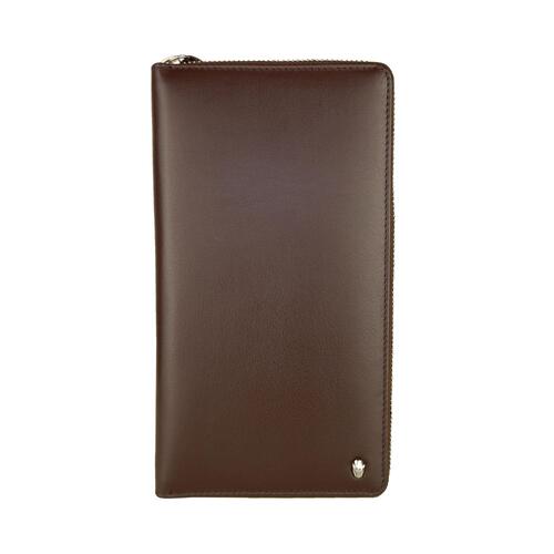 Brown Leather Wallet with Card and Coin Holders One Size Men