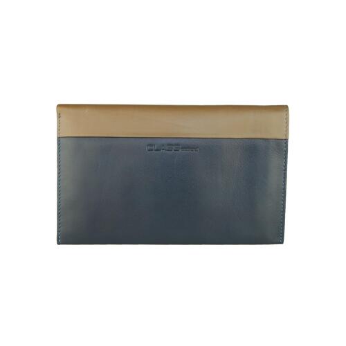 Blue Leather Cavalli Class Wallet with Card Holder Inserts One Size Men
