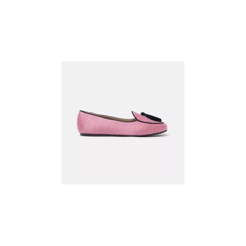 Pink Velvet Moccassins with Cotton Tassel and Rubber Sole 37 EU Women