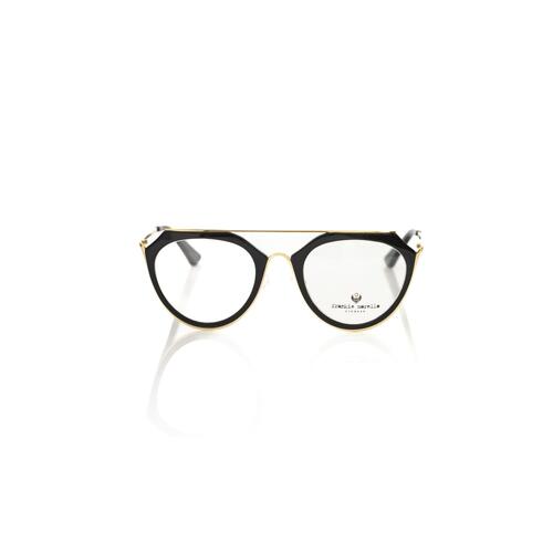 Aviator Eyeglasses with Black Profile and Gold-colored Metal Rods One Size Women