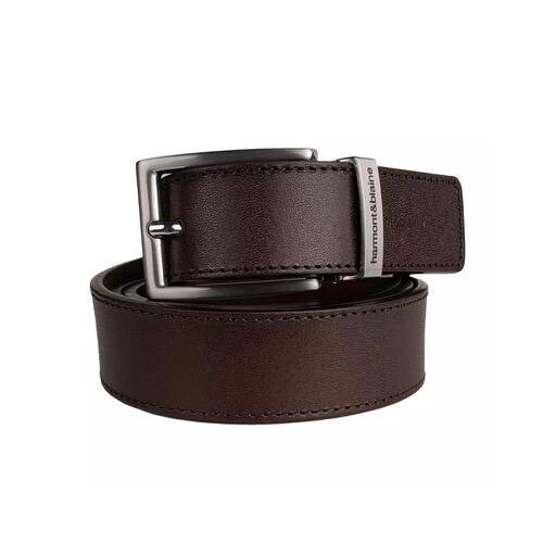 Double-sided Reversible Brown Calfskin Belt - 3cm Thickness