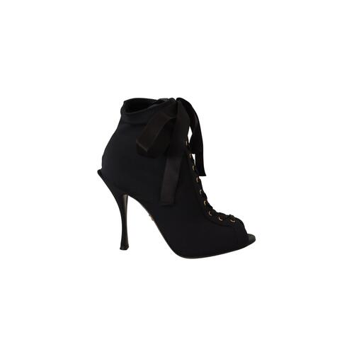 Dolce & Gabbana Ankle Open Toe Heels Boots 36 EU Women