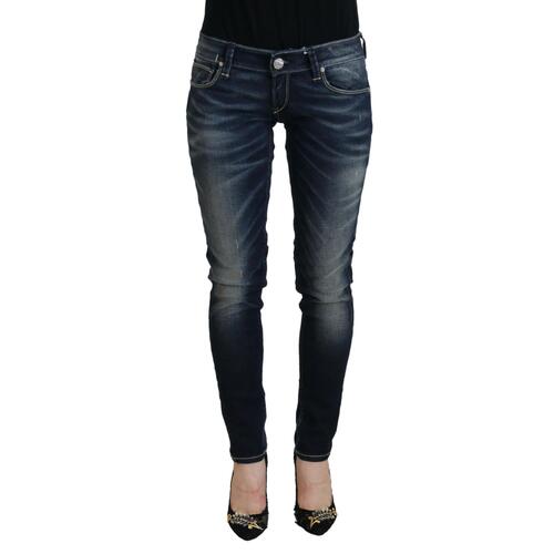 ACHT Skinny Jeans with Low Waist Denim Pants and Logo Details W26 US Women