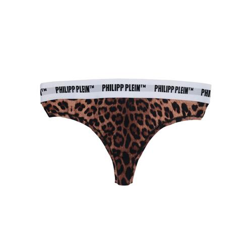 Leopard Print Thong Set by Philipp Plein (2-Pack) XL Women