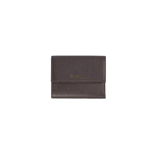 Embossed Leather Womens Wallet with Press Button Closure One Size Women