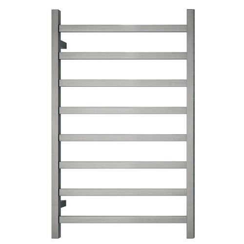 Premium Brushed Rose Gold Heated Towel Rack - 8 Bars, Square Design, AU Standard, 1000x620mm Wide