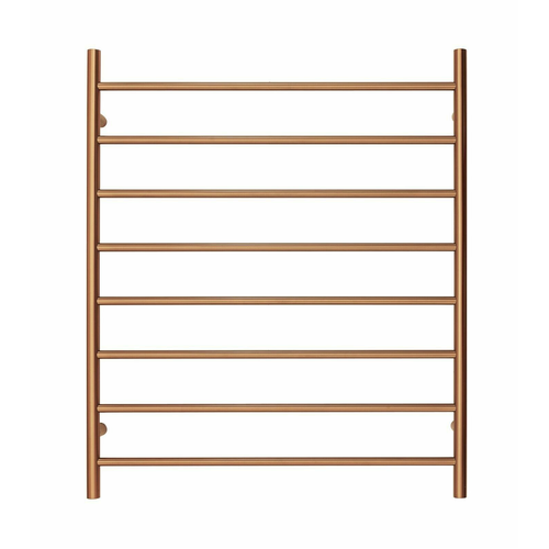 Premium Brushed Rose Gold Towel Rack - 8 Bars, Round Design, AU Standard, 1000x850mm Wide