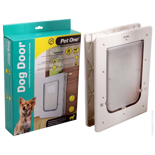 Insulated Poly Dog Door For Wooden Doors And Panels Small
