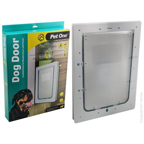 Insulated Poly Dog Door For Wooden Doors And Panels Large