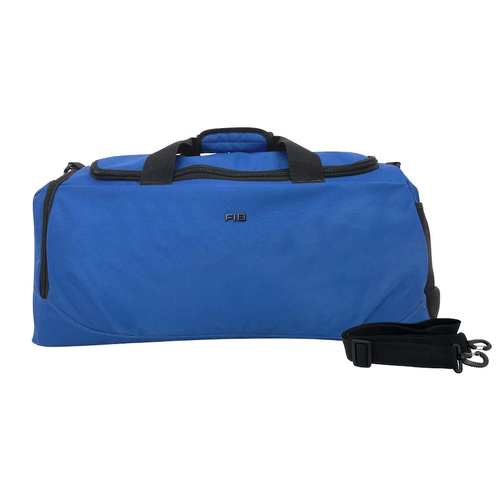 60L FIB Sports Duffle Bag Duffel Gym Canvas Travel Foldable - Blue