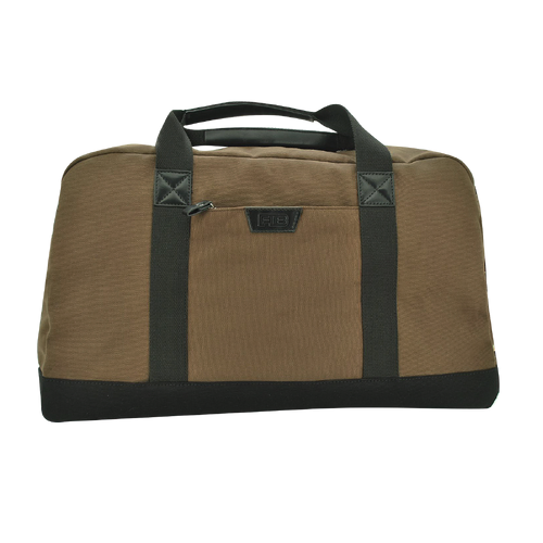 FIB Byron Cotton Canvas Overnight Bag Travel Luggage Duffle Duffel - Brown