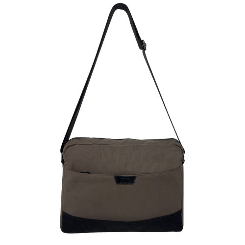 Byron Canvas Laptop Messenger Bag Travel Shoulder Sling - Brown