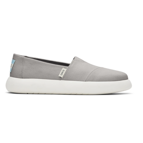 TOMS Womens Canvas Slip On Shoes Sneakers Flats Alpargata Espadrilles - Grey - US 9