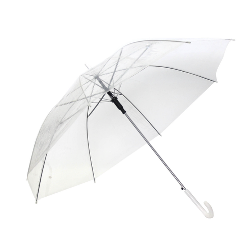 Clear Transparent Umbrella Wedding Rain Parasol Manual Bird Cage