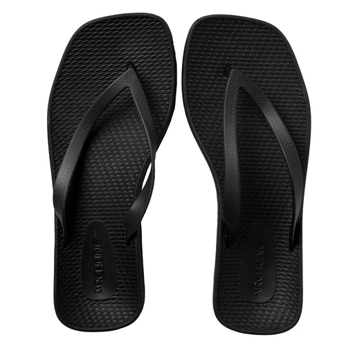 ARCHLINE Breeze Arch Support Orthotic Thongs Flip Flops Arch Support - Black - 36 EUR (Womens 5US)