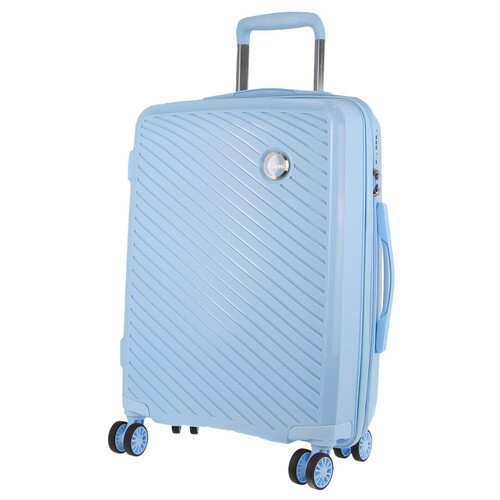 Cardin Inspired Milleni Cabin Luggage Bag Travel Carry On Suitcase 54cm (39L) - Blue