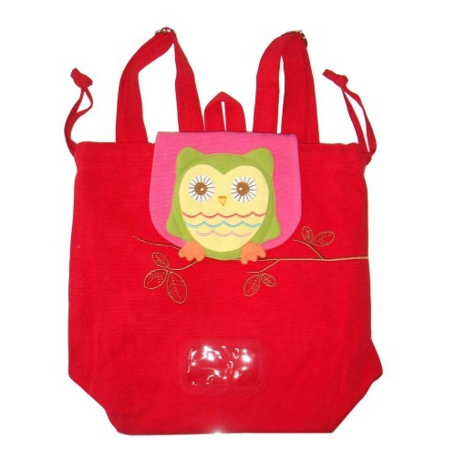 Owl Swim Bag Pinic Bag Red