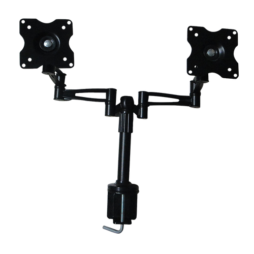 Two-Screen 10-25" Desk Monitor TV Plasma LED LCD Work Mount