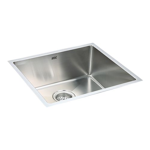 490x440mm Handmade Stainless Steel Undermount / Topmount Kitchen Laundry Sink with Waste