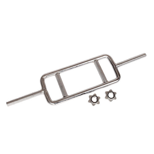 Chrome Tricep Bar Barbell Heavy Duty with Spinlock Collars