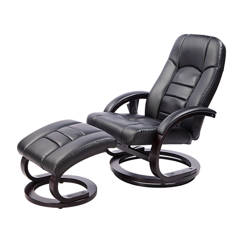PU Leather Massage Chair Recliner Ottoman Lounge Remote
