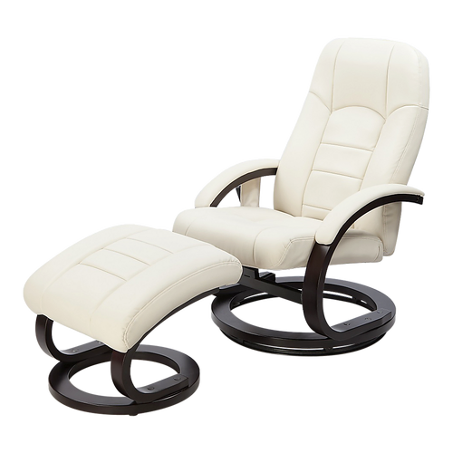 PU Leather Deluxe Massage Chair Recliner Ottoman Lounge Remote
