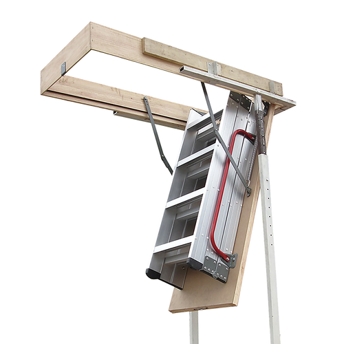 Deluxe Aluminium Attic Loft Ladder - 2700mm to 3050mm