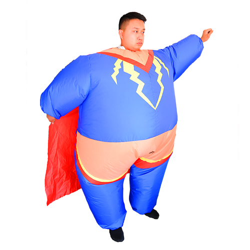 Super Hero Fancy Dress Inflatable Suit - Fan Operated Costume