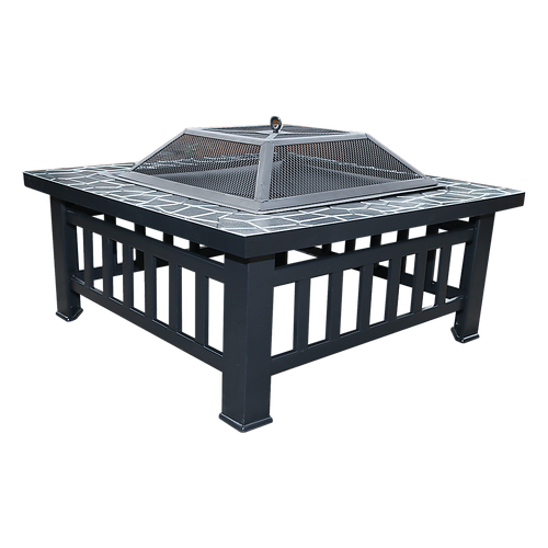 18" Square Metal Fire Pit Outdoor Heater