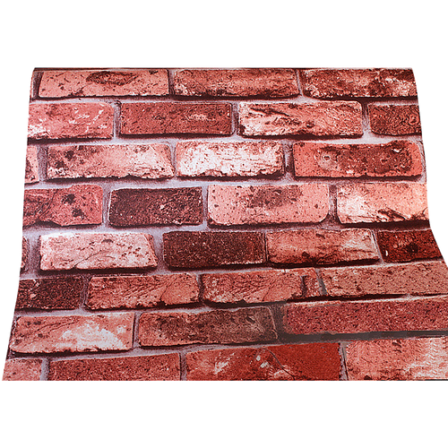 10m 3D Red Brick Print Theme Wallpaper