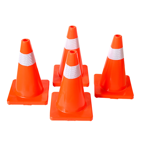 4pcs 45cm Road Traffic Cones Reflective Overlap Parking Emergency Safety Cone