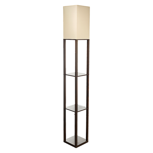 Shelf Floor Lamp - Shade Diffused Light Source with Open-Box Shelves