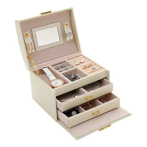 Jewellery Storage Box Girls Rings Necklaces Display Organiser Storage Case